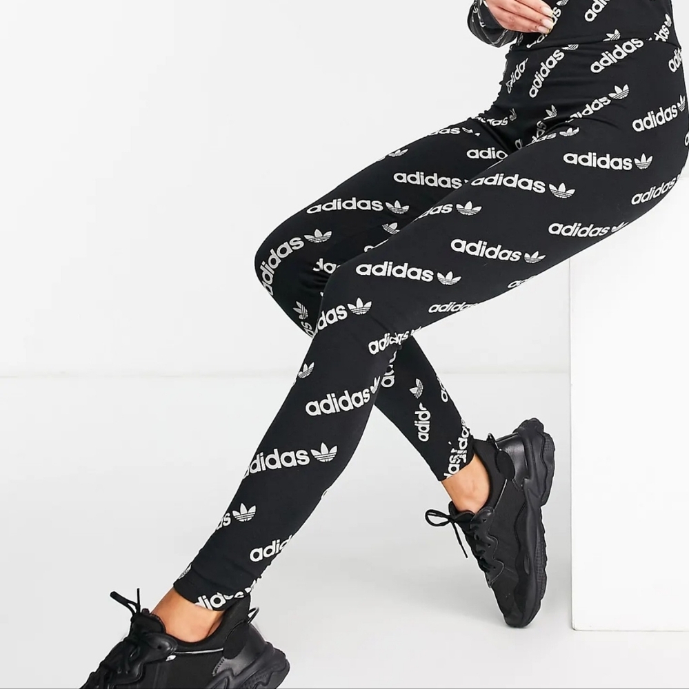 Adidas Originals Logomania leggings in black
